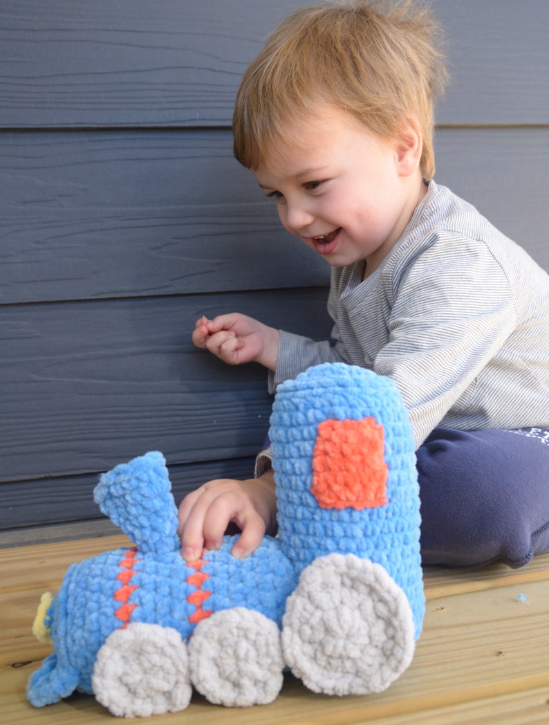 Train Crochet Pattern PDF Tutorial Crochet Toy Patterns Easy Crochet Stuffie Pattern With Chunky Yarn for Beginners image 5