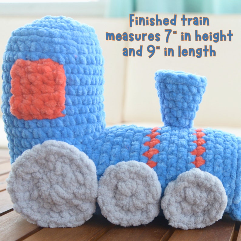 Train Crochet Pattern PDF Tutorial Crochet Toy Patterns Easy Crochet Stuffie Pattern With Chunky Yarn for Beginners image 8