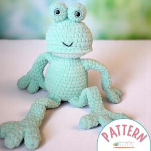 Frog Crochet Pattern PDF – Easy Plush Amigurumi Toy – Beginner Crochet Frog for Baby Gift, Nursery Decor, or Toddler Birthday