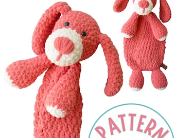 Dog Crochet Lovey Pattern PDF Tutorial | Crochet Toy Patterns | Easy Crochet Animal Amigurumi Pattern with Chunky Yarn for Beginners
