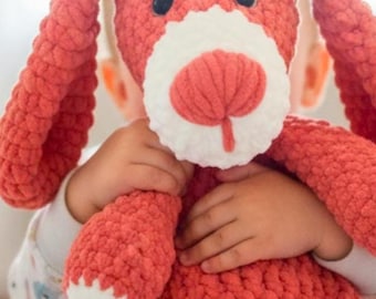 Patrón de ganchillo para peluche de perro / Peluche de cachorro con hilo grueso en PDF / Patrón fácil para principiantes para regalos de bebé