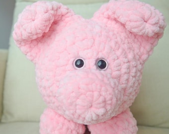 Haakpatroon varken pdf | Boerderij gehaakte dierenpatronen | Gemakkelijke amigurumi-knuffel voor beginnende hakers