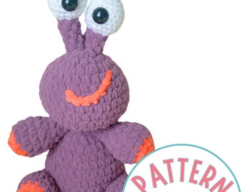 Crochet Monster Plushie Pattern PDF Tutorial | Crochet Toy Patterns | Easy Halloween Crochet Pattern With Chunky Yarn for Beginners