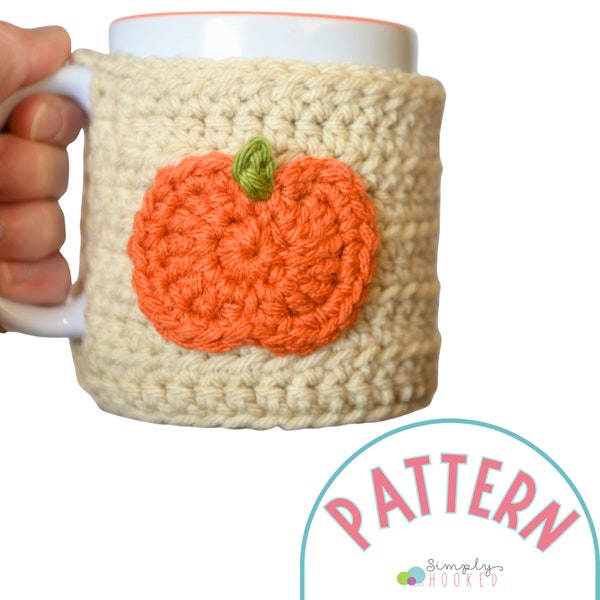 Pumpkin Coffee Cup Cozy Crochet Pattern PDF Tutorial | Mug Cozy With Coaster | Easy Crochet Cozy Pattern for Fall and Pumpkin Lovers