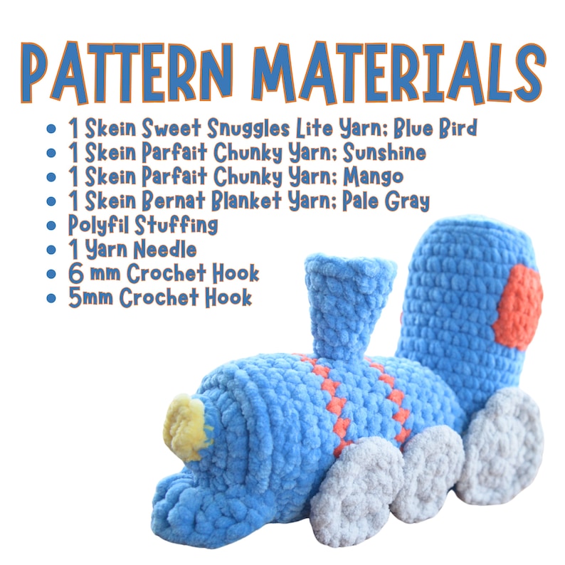 Train Crochet Pattern PDF Tutorial Crochet Toy Patterns Easy Crochet Stuffie Pattern With Chunky Yarn for Beginners image 3