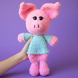 Pig Crochet Pattern PDF Download | Easy Amigurumi Snuggler Project for Beginners