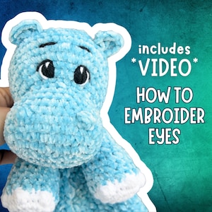 Embroider Eyes on Amigurumi – Baby-Safe Crochet Eye Tutorial – PDF + Video Guide – Embroidery for Plushies – Crochet Eyes Pattern