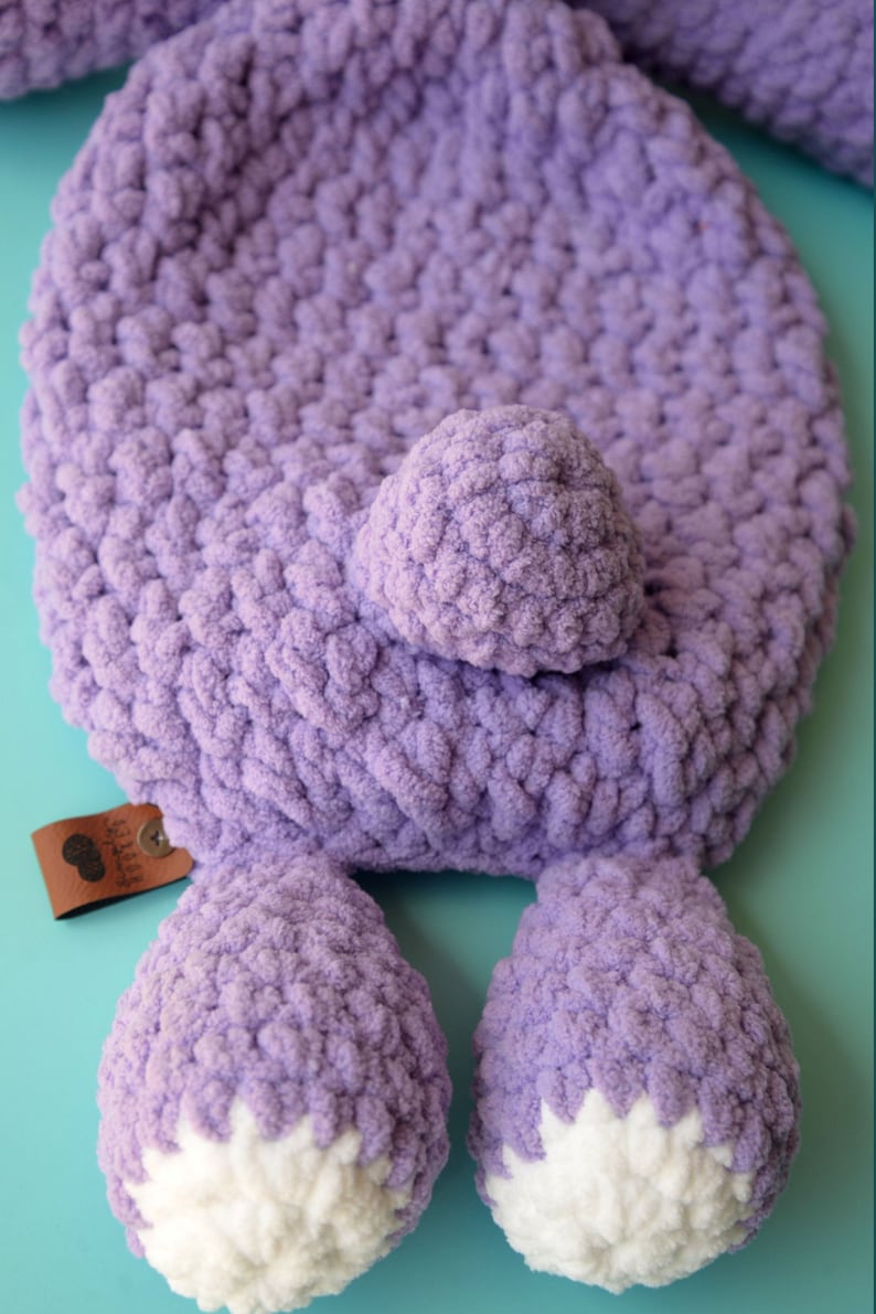 back of crochet teddy bear