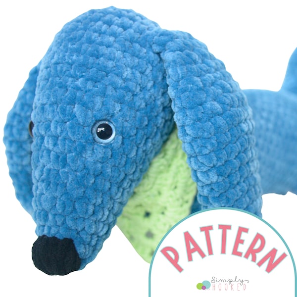 Crochet Dachshund Pattern PDF Tutorial | Crochet Toy Patterns | Easy Crochet Animal Pattern With Chunky Yarn for Beginners