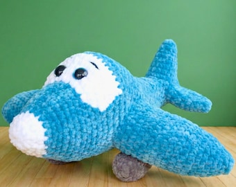 Patrón de avión de ganchillo en PDF para descargar / Patrones de juguetes de ganchillo / Peluche amigurumi fácil para principiantes