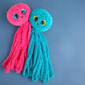 Jellyfish Crochet Pattern PDF | Easy No Sew Amigurumi Pattern for Beginners