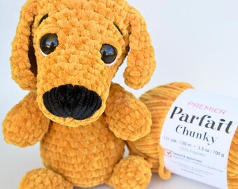 Patrón de perro a crochet en PDF para descargar / Patrones de animales a crochet / Peluches amigurumi fáciles para principiantes