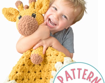 Giraffe Crochet Pattern PDF Tutorial | Baby Blanket Crochet Pattern | Easy Crochet Animal Pattern With Chunky Yarn for Beginners