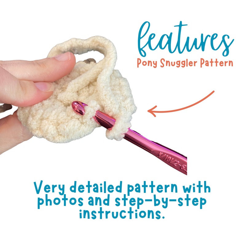Crochet Horse Snuggler Pattern PDF Tutorial Amigurumi Crochet Pattern Easy Crochet Toy Pattern With Chunky Yarn for Beginners image 4