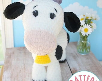 Cow Crochet Pattern PDF Download | Crochet Animal Patterns | Easy Amigurumi Plushies for Beginners