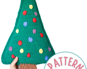 Christmas Tree Crochet Pattern PDF Tutorial | Christmas Crochet Patterns | Easy Crochet Christmas Tree Pattern With Chunky Yarn for Beginner