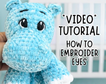 Amigurumi ögonbroderihandledning | Virkade plyschögon PDF + video | Babysäker metod för nybörjare