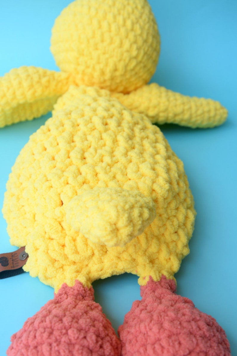 crochet duck lovey back