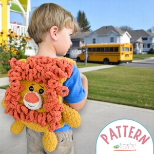 Löwen Rucksack Häkelanleitung: Anfänger-freundliches Chunky Yarn (PDF Download)