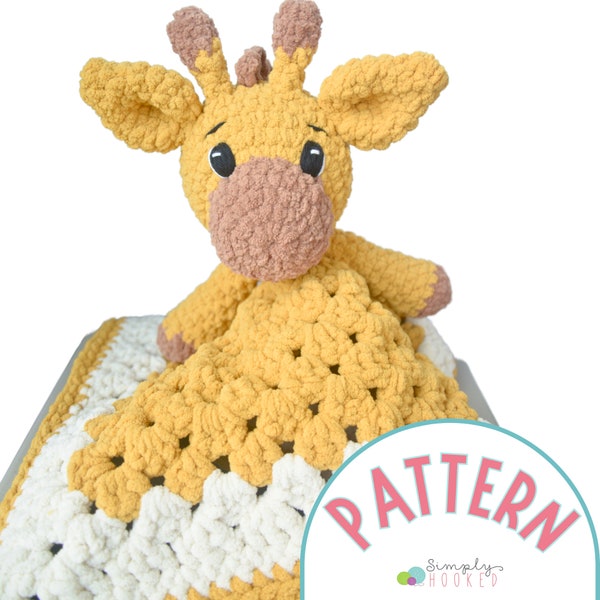 Giraffe Lovey Crochet Pattern PDF Tutorial | Baby Blanket Crochet Pattern | Easy Crochet Animal Pattern for Beginners