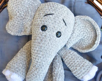 Elephant Snuggler Crochet Pattern | Baby Lovey PDF | Easy Beginner Comfort Toy For Nursery Gifts