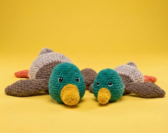 Mallard Duck Snuggler Crochet Pattern Bundle PDF Download | Crochet Animal Patterns | Easy Amigurumi Plushies for Beginners