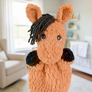 Horse Hand Puppet Crochet Pattern PDF | Crochet Animal Patterns | Easy Amigurumi Plushies for Beginners