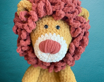 Patrón de león a crochet en PDF para descargar / Patrones de animales a crochet / Peluches amigurumi fáciles para principiantes