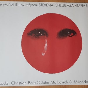 Impero del Sole, Poster Polacco, locandina del film, Andrzej Pagowski, anni &#39;80, cinema americano, Steven Spielberg, Christian Bale, John Malkovich,arte