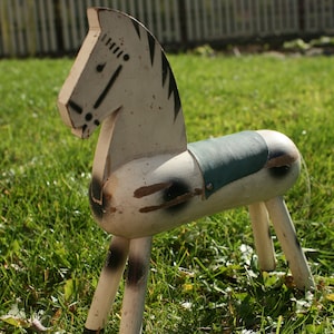 Primitive Wooden Toy, Wooden Toy, Vintage Horse Toy, Wooden Horse Toy, Horse Toy,Vintage Toy, Old Toy, Antique Toy, Primitive Toy