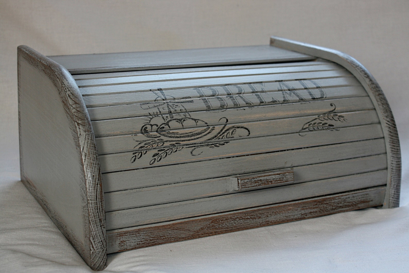 Grey BREAD BOX Grey Bread Bin Vintage Bread Box BREAD Bin Etsy