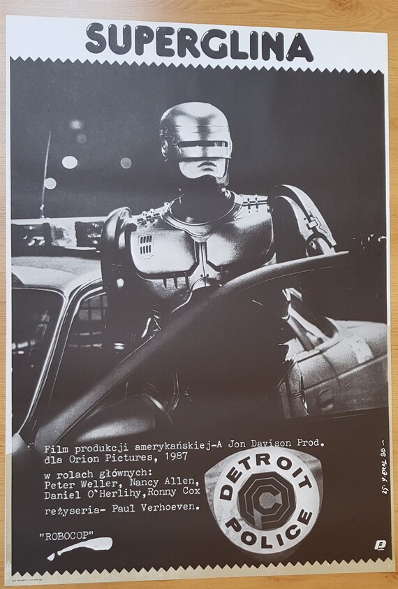 ロボコップ オリジナル 1988 ヴィンテージ ポーランド映画ポスター