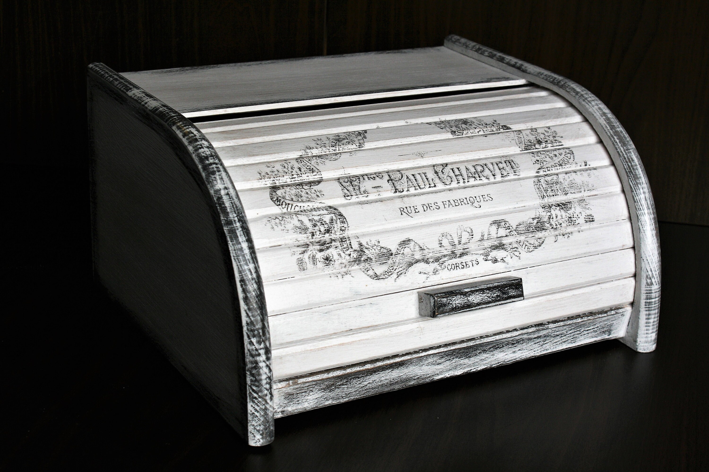 Vintage BREAD BOX BREAD Bin. Wooden Bread box Shabby Chic Etsy