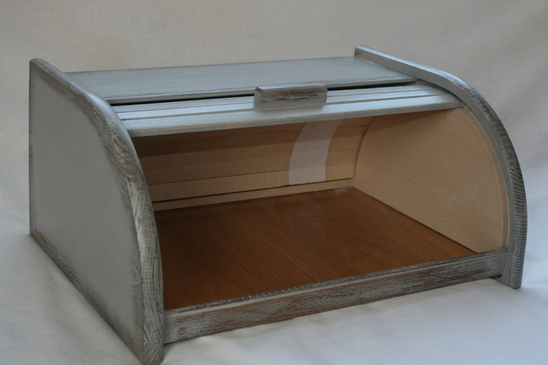 Grey BREAD BOX Grey Bread bin Vintage bread box BREAD Bin Etsy