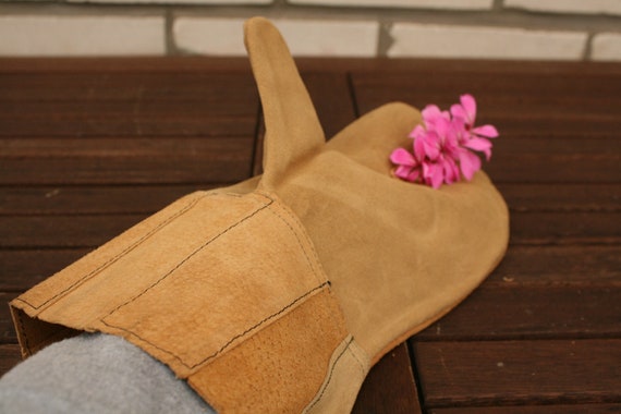 Vintage Gloves, Mens Leather Gloves, Industrial Gl