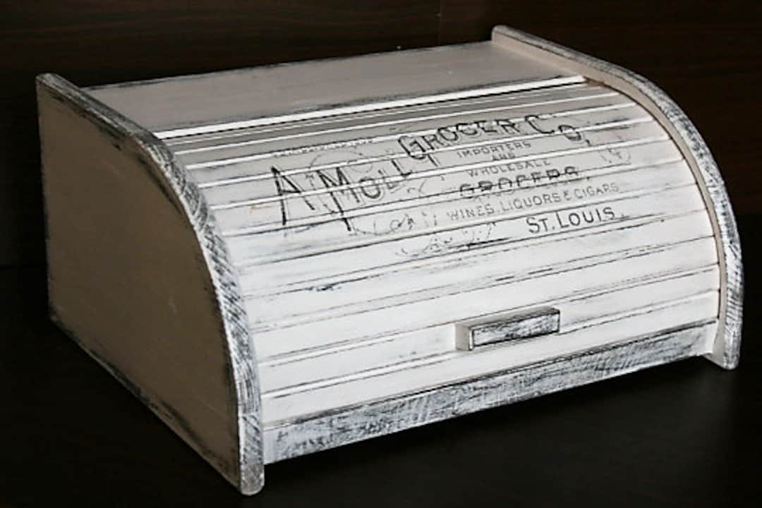 Distressed Bread Box Bread BIN BREAD BOX French Bread Box Etsy