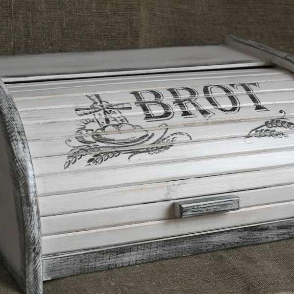 Vintage BREAD BOX, Bread bin, Brotkasten, BROT, Rustic Bread box, Unique bread box, breadbox, Bread bin, breadbin, Kitchen Bread Box, Küche