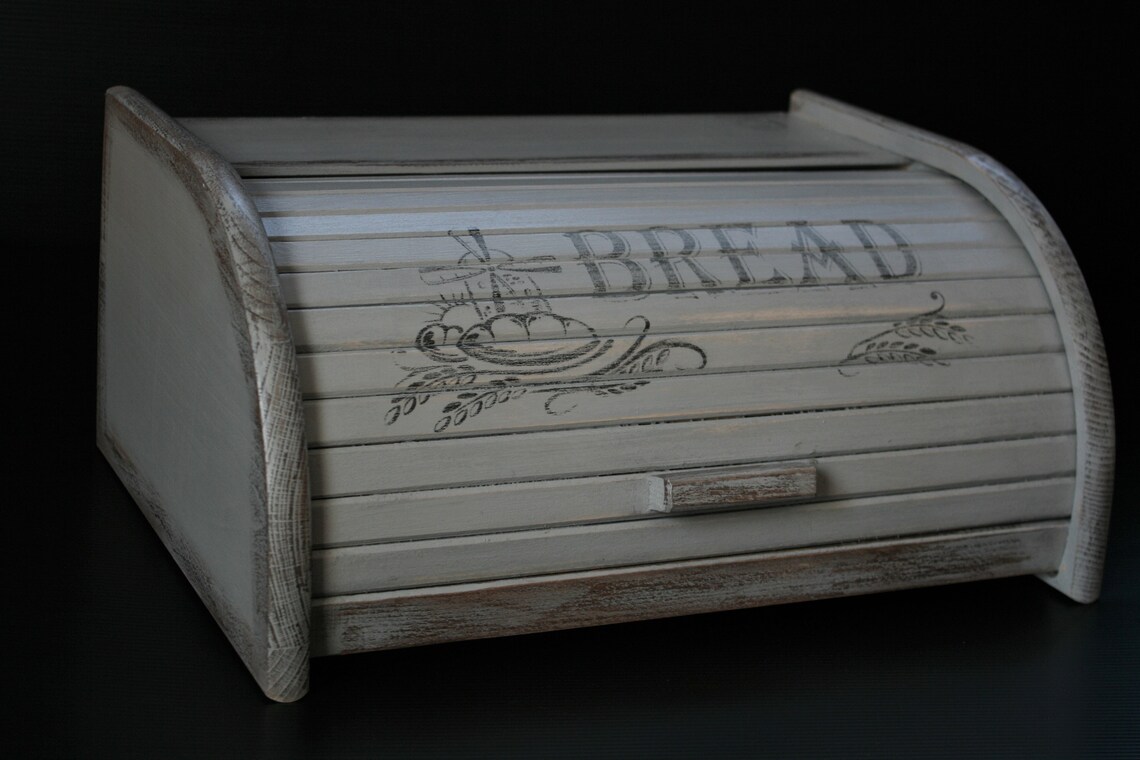 Grey BREAD BOX Grey Bread Bin Vintage Bread Box BREAD Bin Etsy