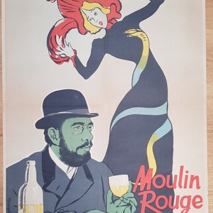 Moulin rouge ORIGINAL 1957 - Polish movie poster - Lucjan Jagodzinski - Avril Jane - Toulouse-Lautrec - Polish poster