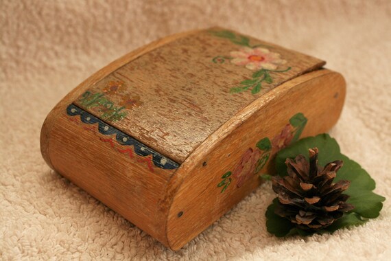 Cigarette Box, folk, Cigarette dispenser, Wooden C