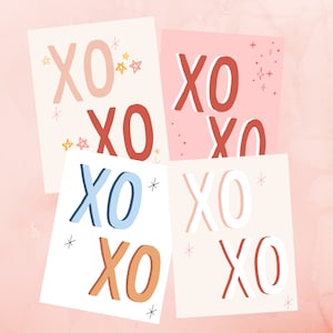 XO Print, Valentine&#39;s Day Print, XO Artwork, Valentine&#39;s Day Tags