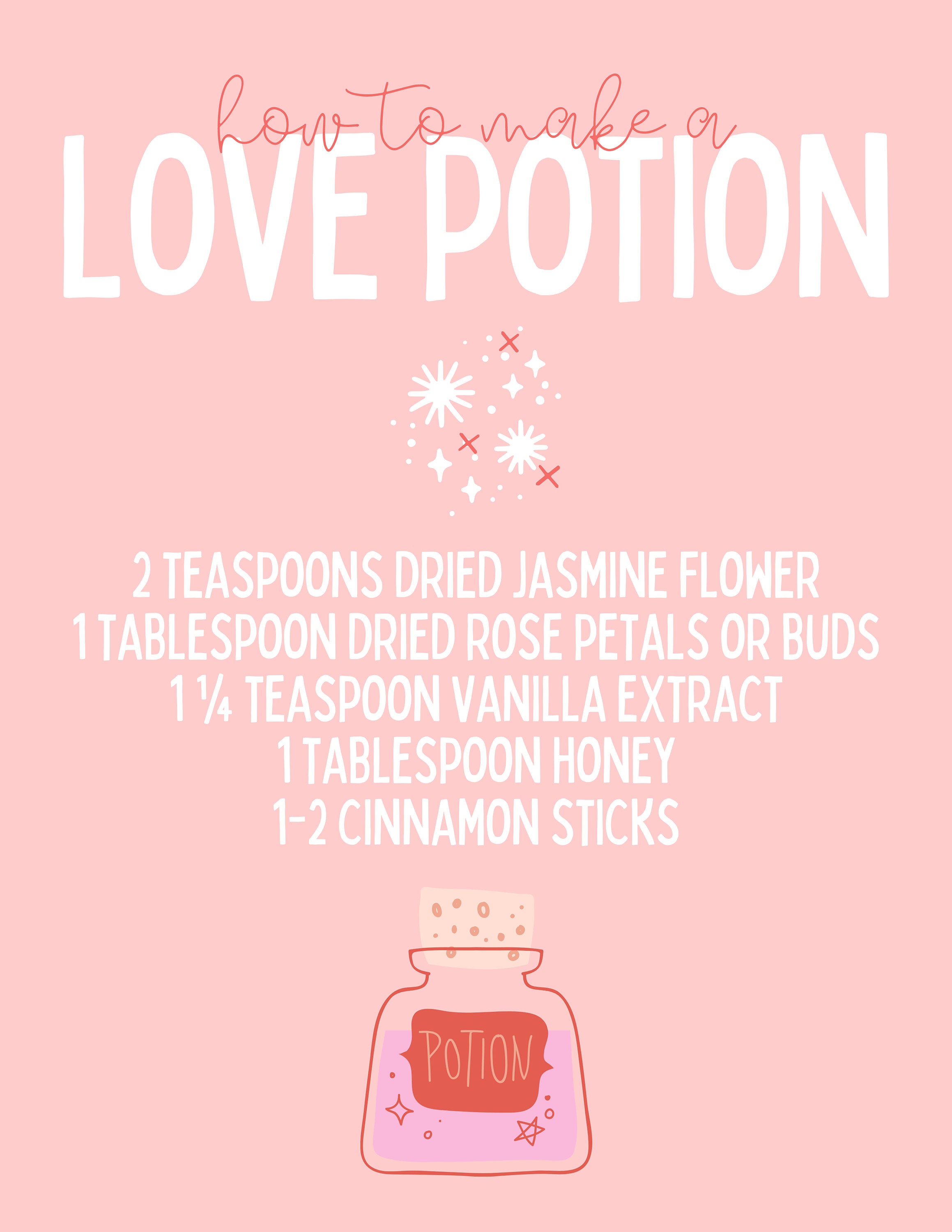 How To Make A Love Potion, Recipe