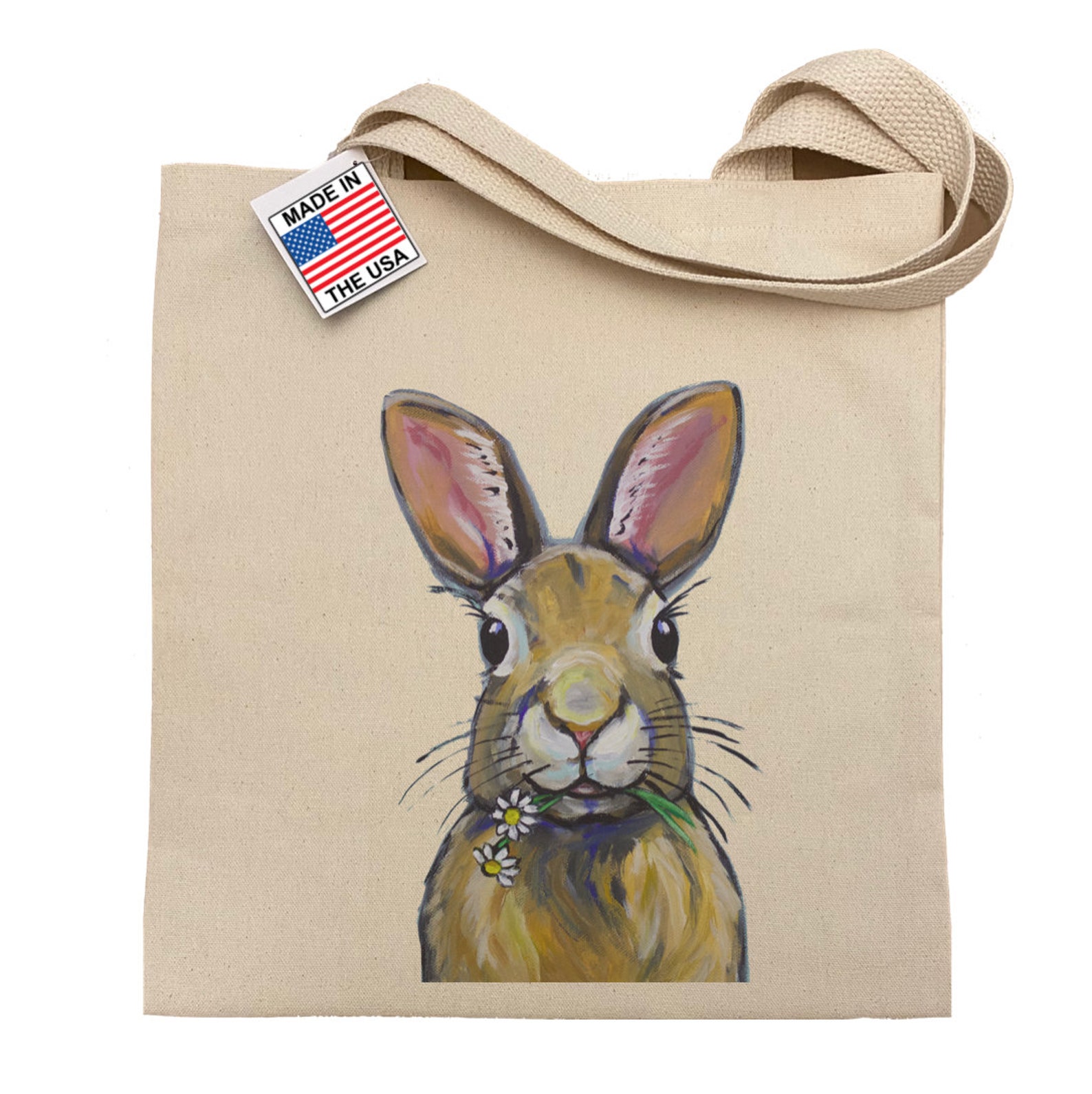 Rabbit Tote Bag Rabbit Lover Gift whimsical Rabbit tote Etsy
