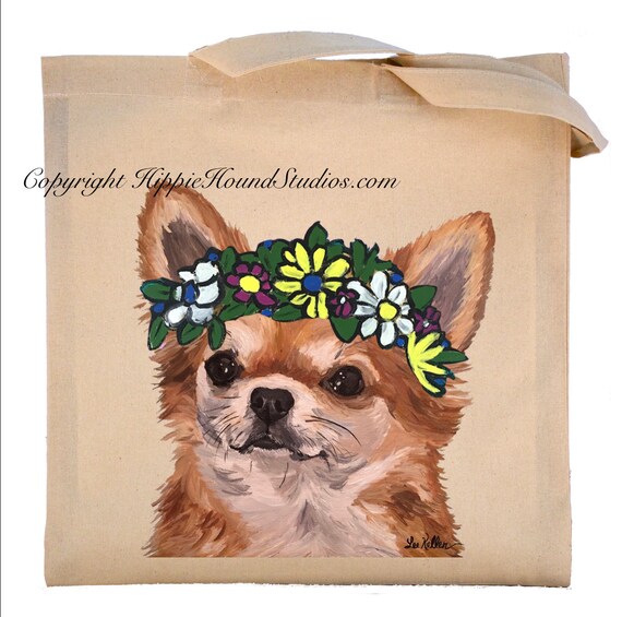 Cotton Bag for life Dog gifts- Small dog Chihuahua tote