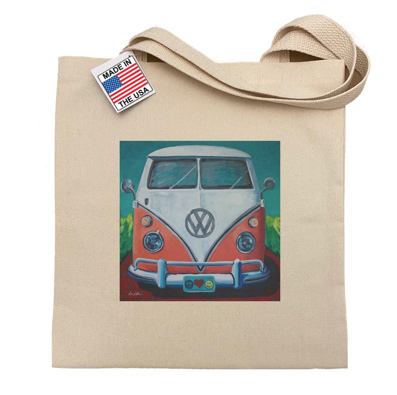 VW Tote Bag Volkswagen Lover Gift Fun Car Tote Hippie Van Etsy