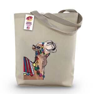 Camel Tote Bag  -  Fun Camel tote -  Cute Camel totes - Fun colorful animal tote