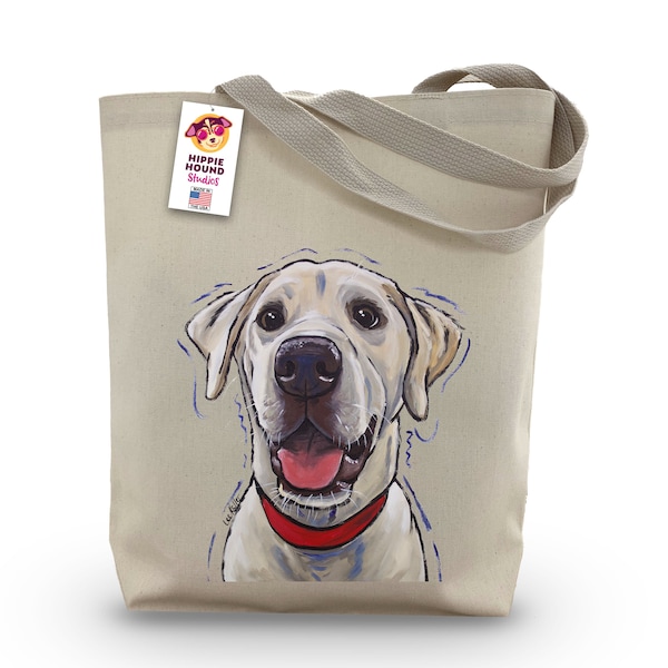 Yellow Lab Tote Bag - Option to Personalize Yellow Labrador Tote -  Yellow Lab Lover Gift - Yellow Labrador Personalized Gifts