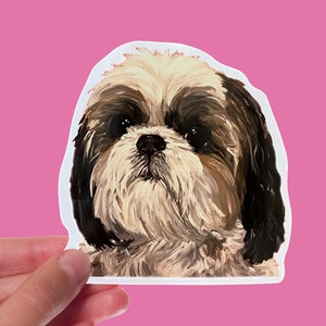 Shihtzu Sticker, 4" Sticker, Cute Dog Shitzu Sticker