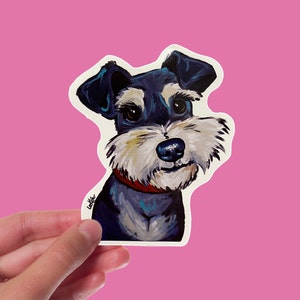 Schnauzer Sticker, 4" Sticker, Cute Dog Sticker