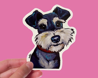 Schnauzer Sticker, 4" Sticker, Cute Dog Sticker